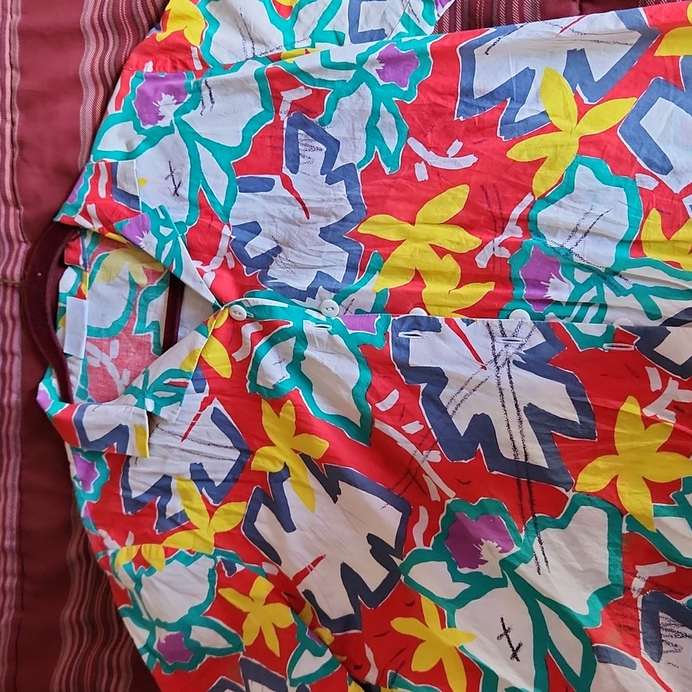 Vintage cotton print blouse.